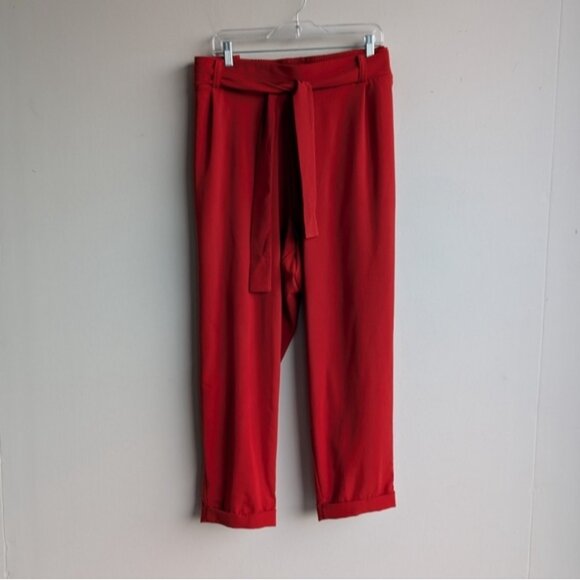 NWT Torrid Red Tie-Waist Tapered Pants - Picture 2 of 5